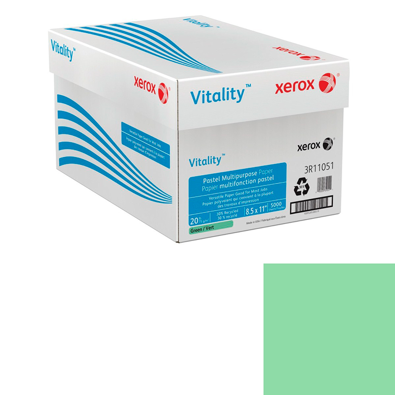 Xerox Vitality Pastel Multipurpose 20lb 8 5 X11 Green Paper 10
