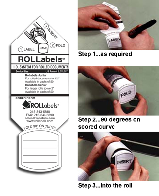 Rollabels Senior Identification Tags 2.25" White 50/pk (SRWH)
